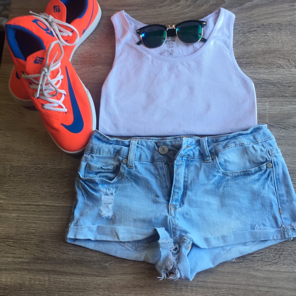 Denim shorts